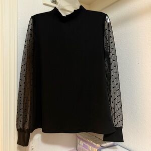 Black Long Sleeve Top Size L